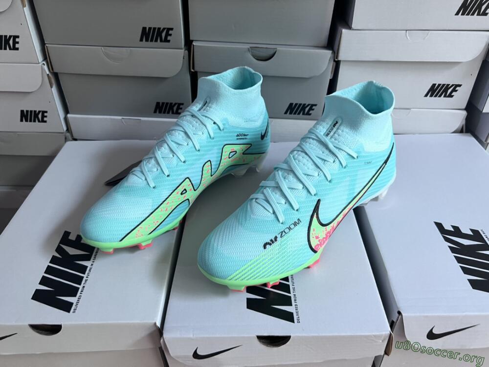 Nike Air Zoom Mercurial Superfly 9 Elite FG Football Boots - Blue/Green/Black