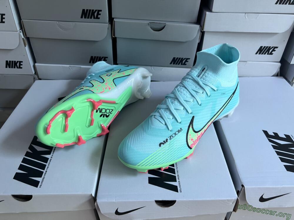 Nike Air Zoom Mercurial Superfly 9 Elite FG Football Boots - Blue/Green/Black