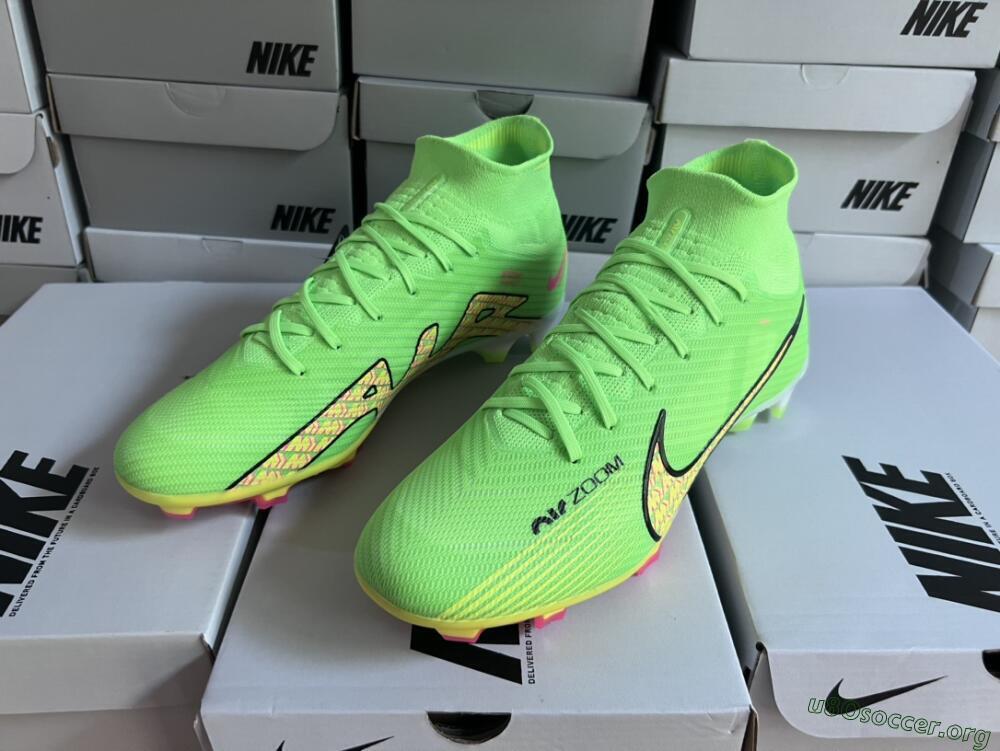 Nike Air Zoom Mercurial Superfly 9 Elite FG Football Boots - Green/Yellow/Black
