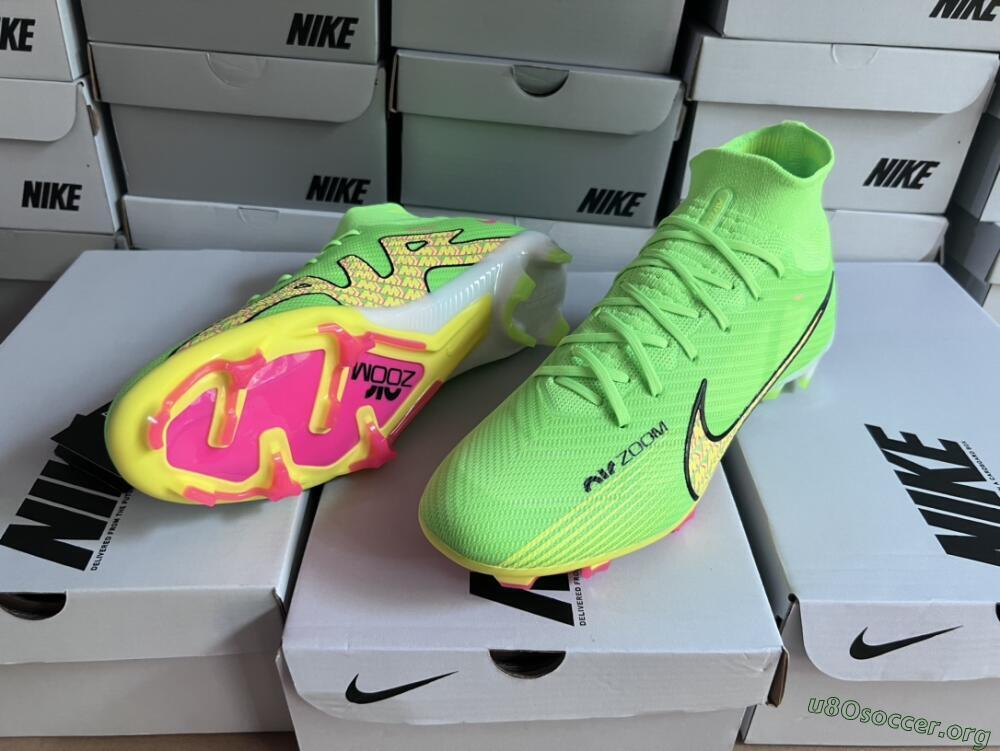Nike Air Zoom Mercurial Superfly 9 Elite FG Football Boots - Green/Yellow/Black