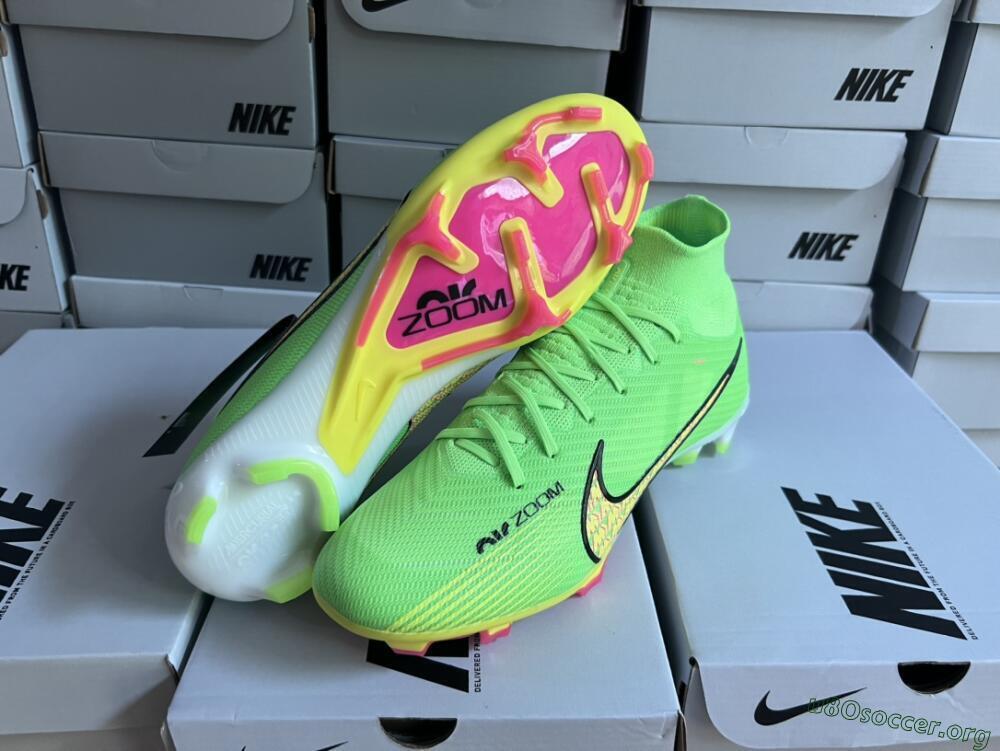 Nike Air Zoom Mercurial Superfly 9 Elite FG Football Boots - Green/Yellow/Black