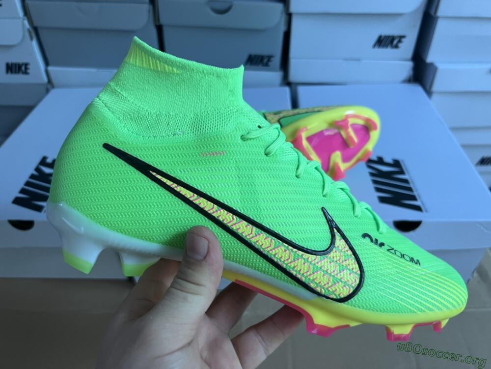 Nike Air Zoom Mercurial Superfly 9 Elite FG Football Boots - Green/Yellow/Black
