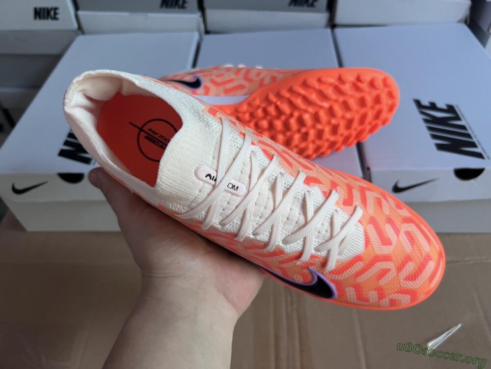 Nike Air Zoom Mercurial Vapor 15 Elite TF Football Shoes - Orange/White/Black