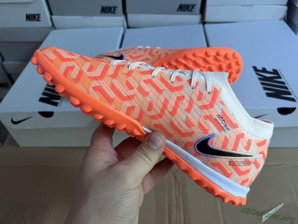 Nike Air Zoom Mercurial Vapor 15 Elite TF Football Shoes - Orange/White/Black