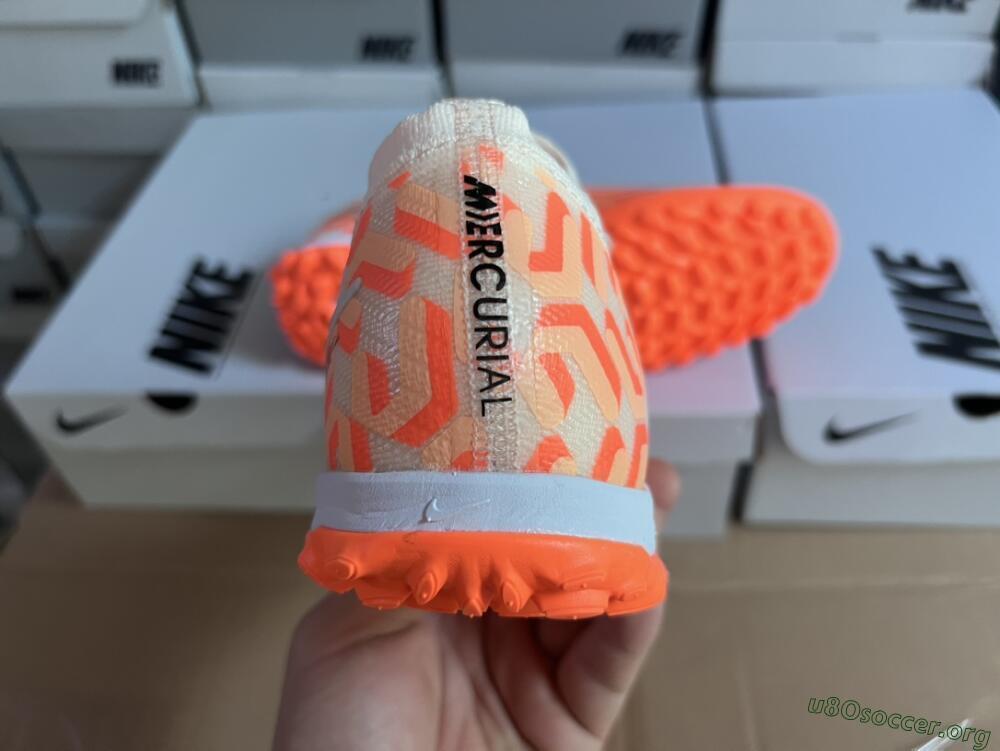 Nike Air Zoom Mercurial Vapor 15 Elite TF Football Shoes - Orange/White/Black