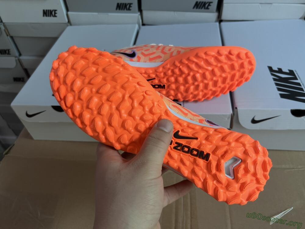 Nike Air Zoom Mercurial Vapor 15 Elite TF Football Shoes - Orange/White/Black
