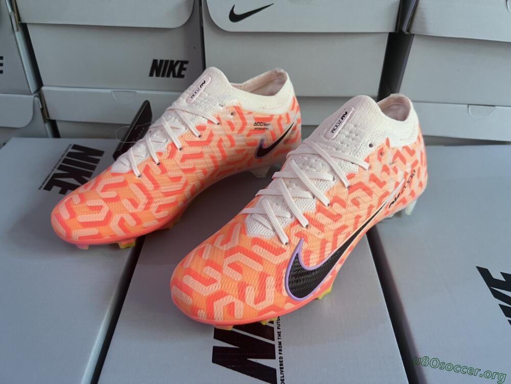 Nike Air Zoom Mercurial Vapor 15 Elite FG Football Boots - White/Orange/Black