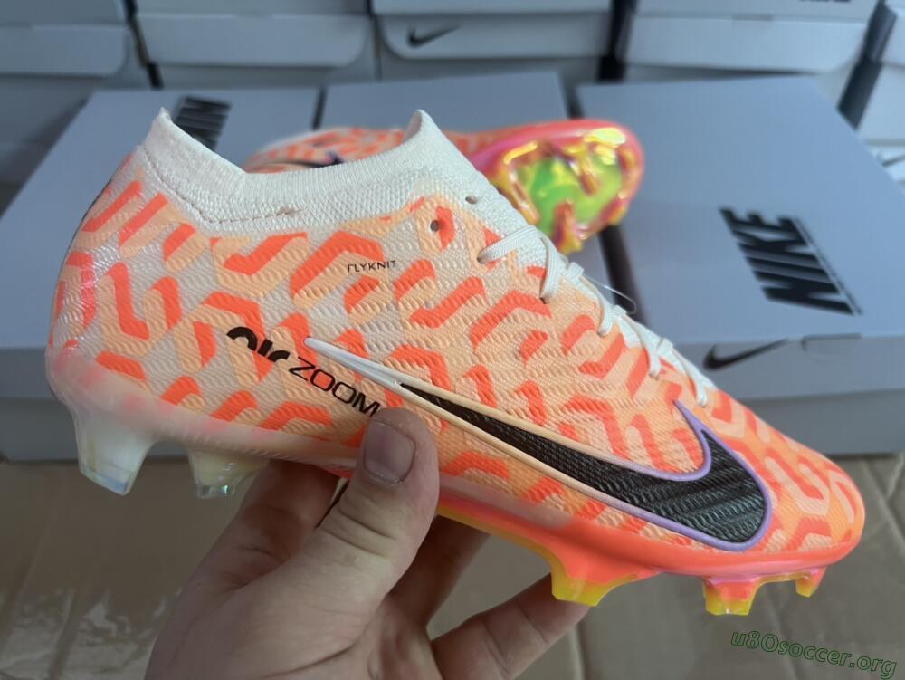 Nike Air Zoom Mercurial Vapor 15 Elite FG Football Boots - White/Orange/Black