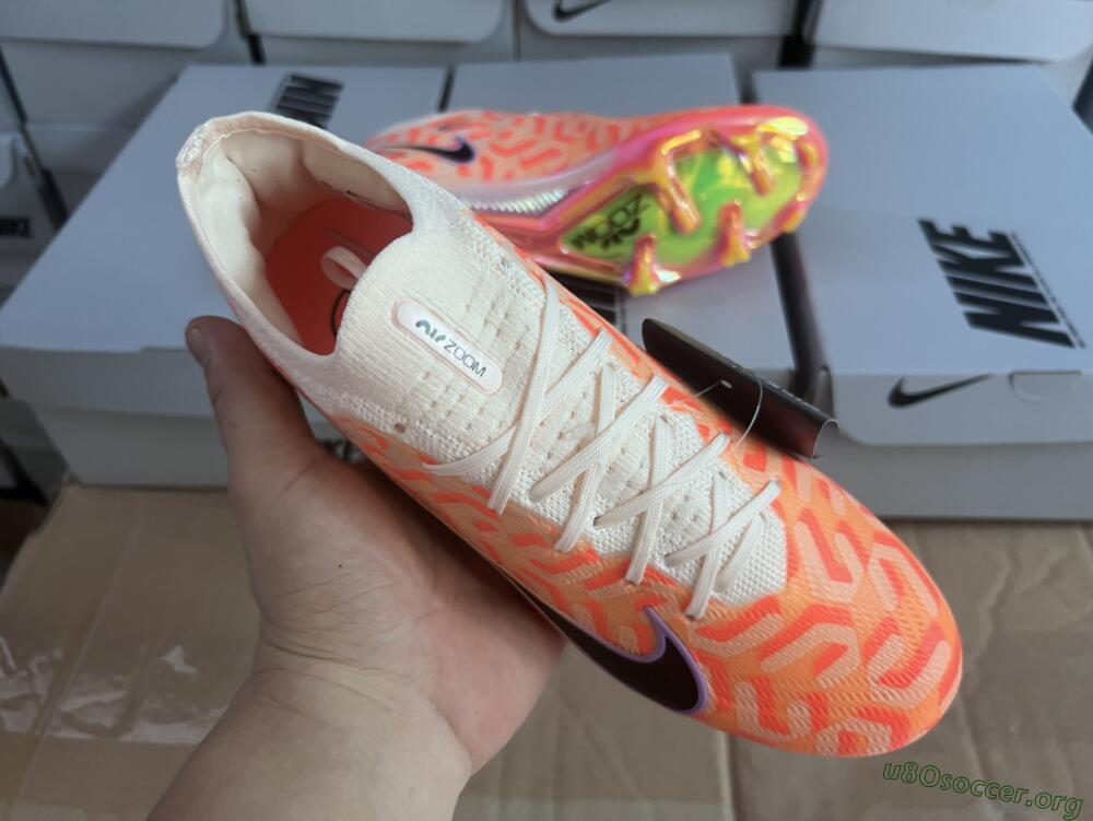 Nike Air Zoom Mercurial Vapor 15 Elite FG Football Boots - White/Orange/Black