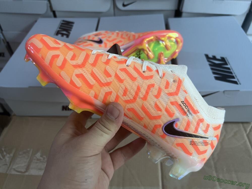 Nike Air Zoom Mercurial Vapor 15 Elite FG Football Boots - White/Orange/Black