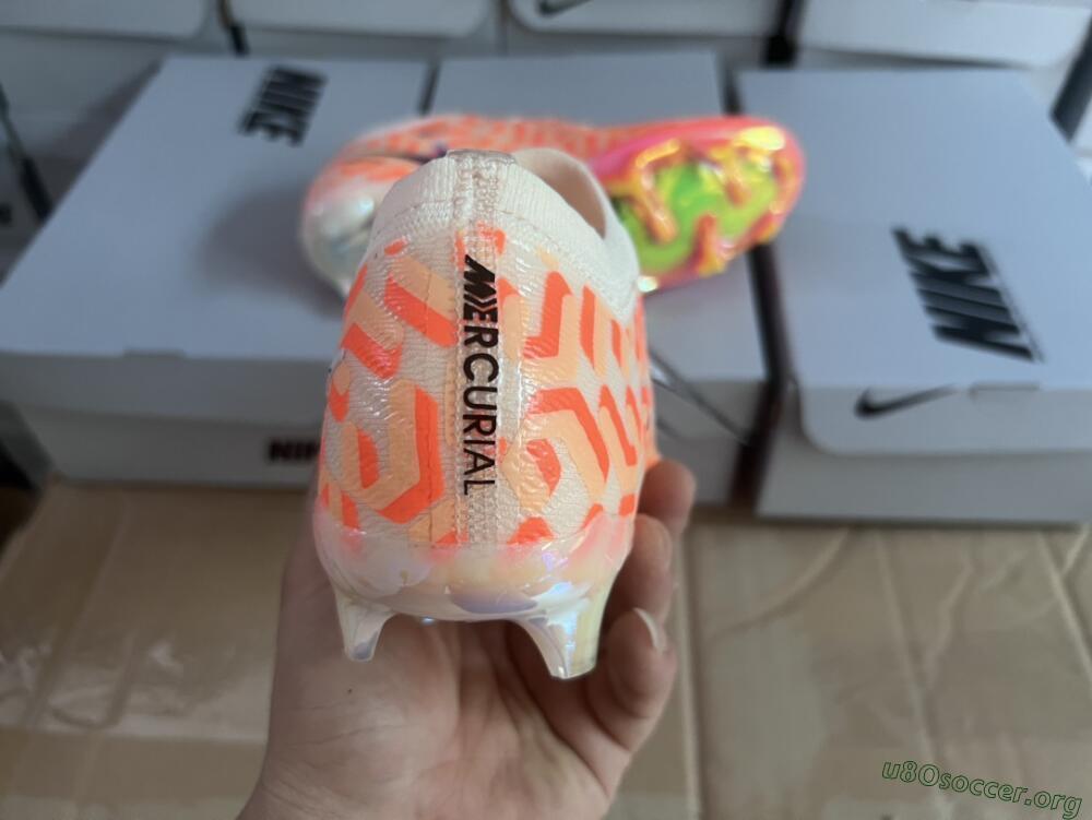 Nike Air Zoom Mercurial Vapor 15 Elite FG Football Boots - White/Orange/Black