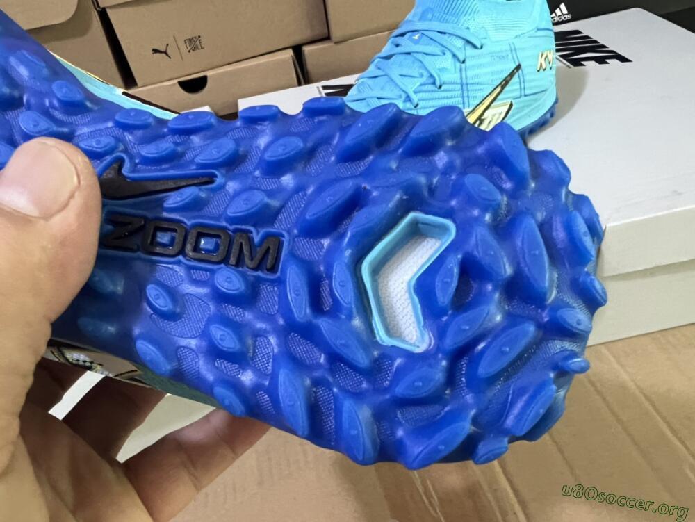 Kylian Mbappe x Nike Air Zoom Mercurial Vapor 15 Elite TF Football Shoes - Blue/Yellow/Black