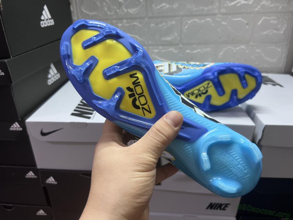 Kylian Mbappe x Nike Air Zoom Mercurial Superfly 9 Elite FG Football Boots - Blue/Yellow/Black
