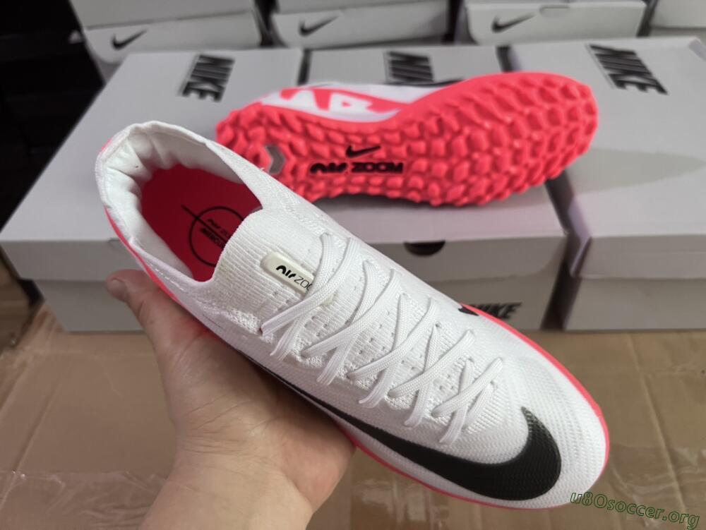 Nike Mercurial Vapor 15 Elite TF Football Shoes - White/Black/Red