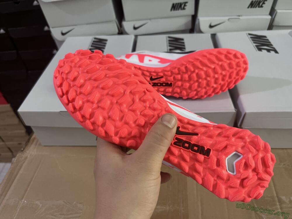 Nike Mercurial Vapor 15 Elite TF Football Shoes - White/Black/Red