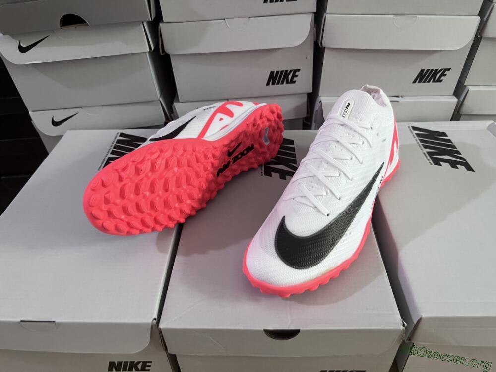 Nike Mercurial Vapor 15 Elite TF Football Shoes - White/Black/Red