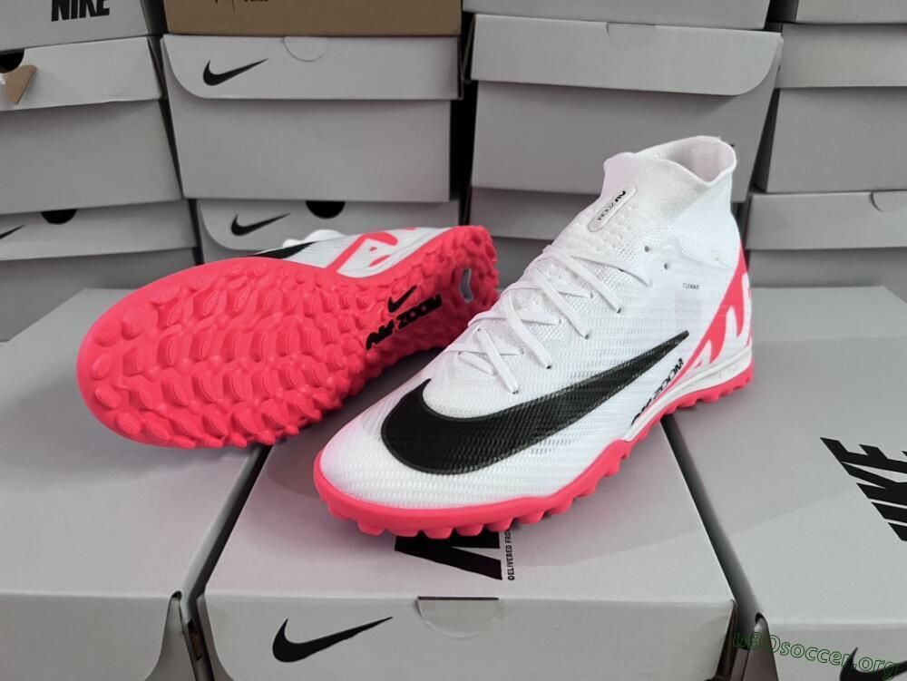 Nike Mercurial Superfly 9 Elite TF Football Shoes - White/Black/Red