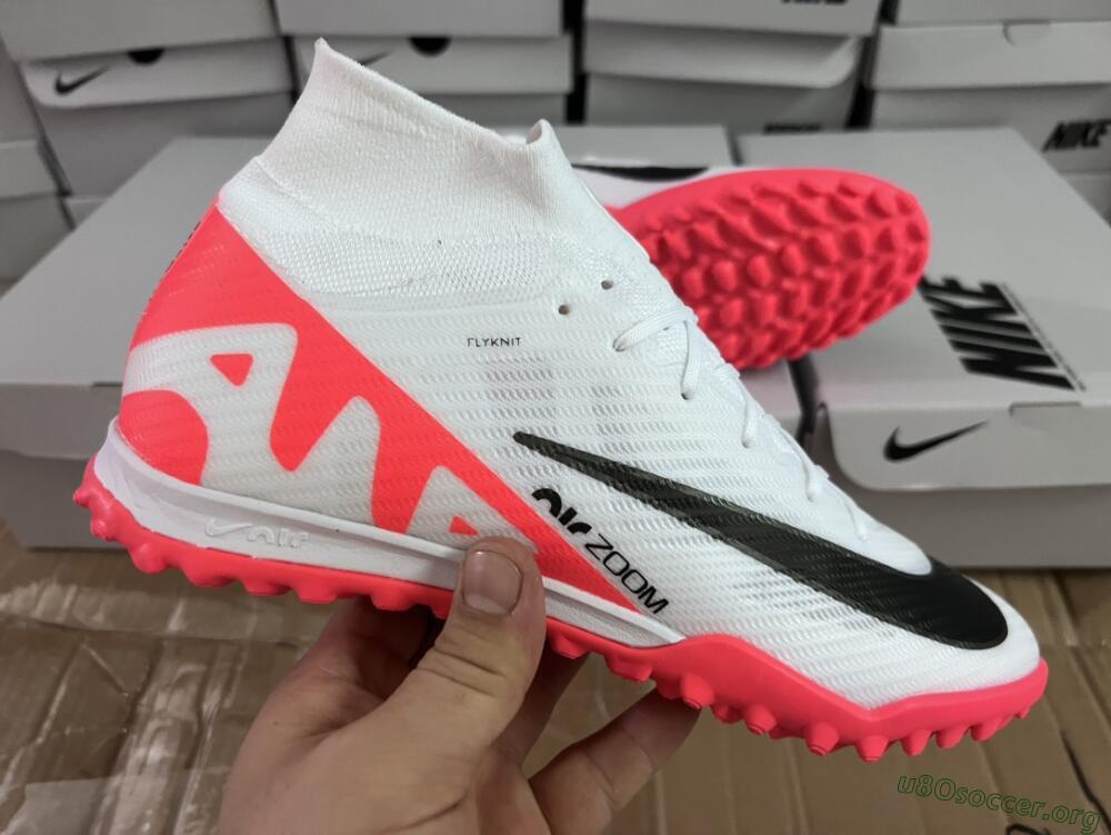 Nike Mercurial Superfly 9 Elite TF Football Shoes - White/Black/Red