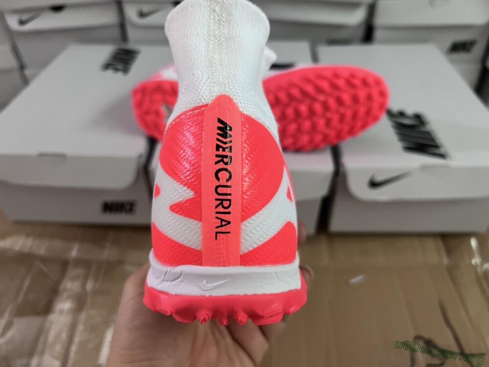 Nike Mercurial Superfly 9 Elite TF Football Shoes - White/Black/Red
