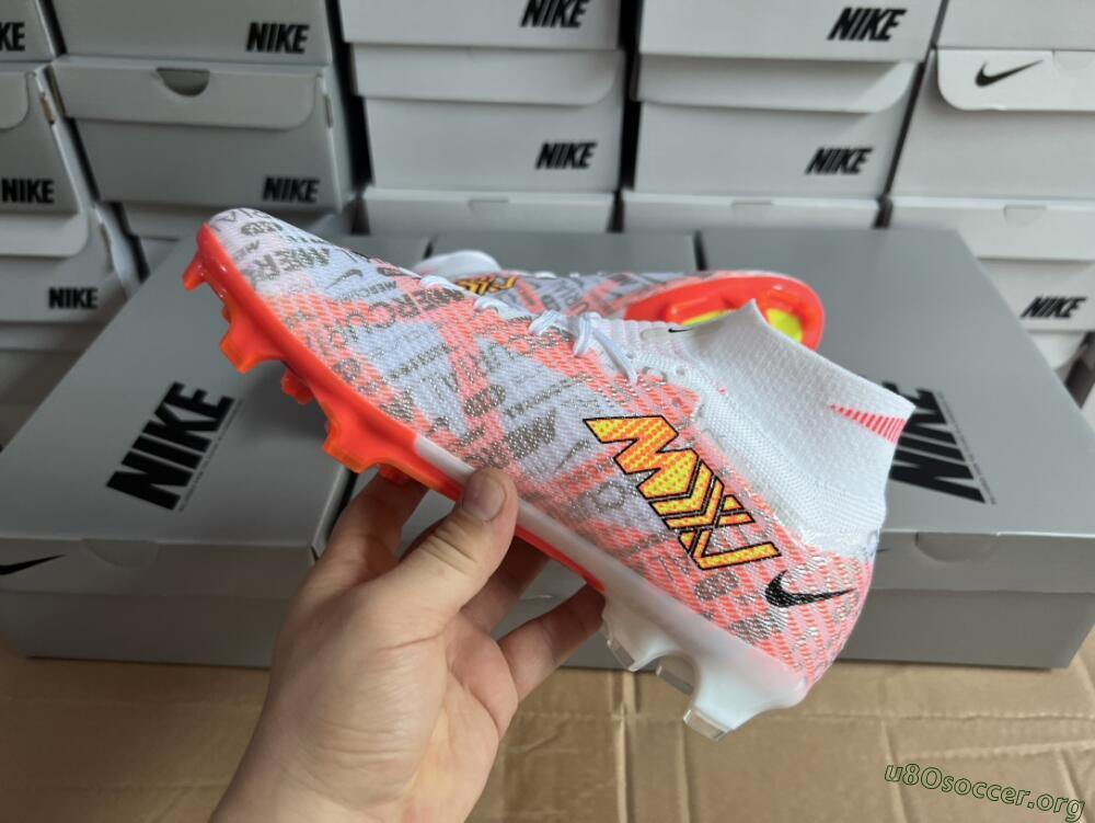 Nike Air Zoom Mercurial Superfly 9 Elite FG Football Boots - White/Orange/Sliver