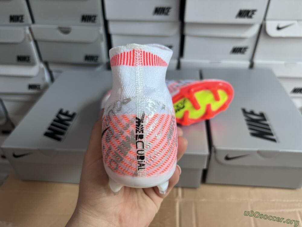 Nike Air Zoom Mercurial Superfly 9 Elite FG Football Boots - White/Orange/Sliver