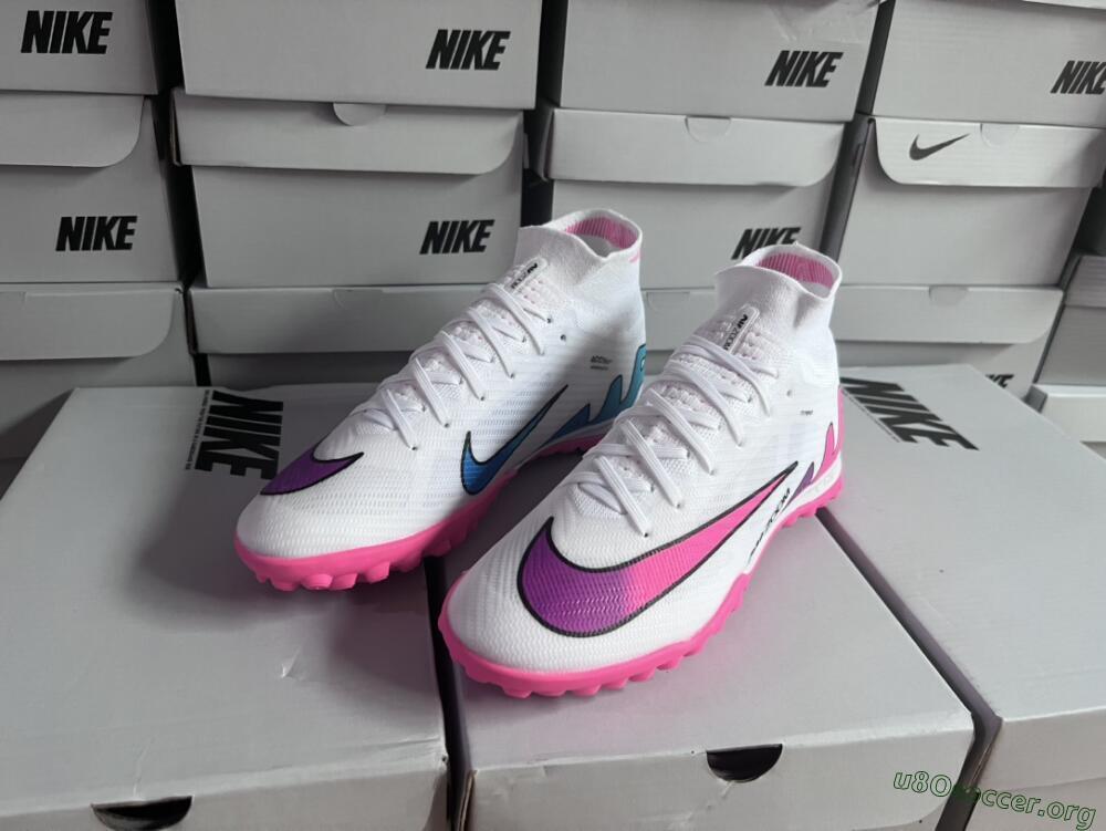Nike Mercurial Superfly 9 Elite TF Football Shoes - White/Pink