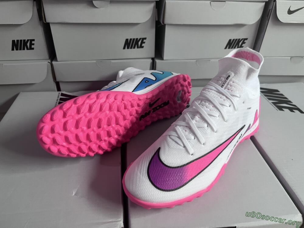 Nike Mercurial Superfly 9 Elite TF Football Shoes - White/Pink