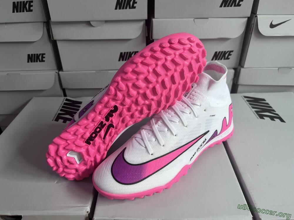 Nike Mercurial Superfly 9 Elite TF Football Shoes - White/Pink
