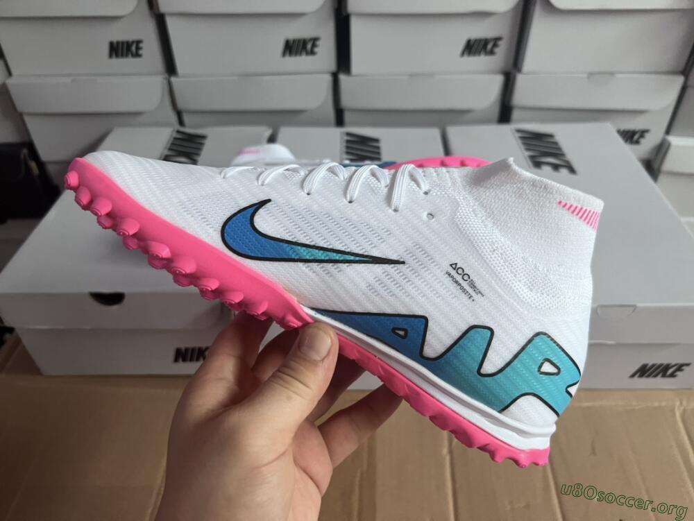 Nike Mercurial Superfly 9 Elite TF Football Shoes - White/Pink