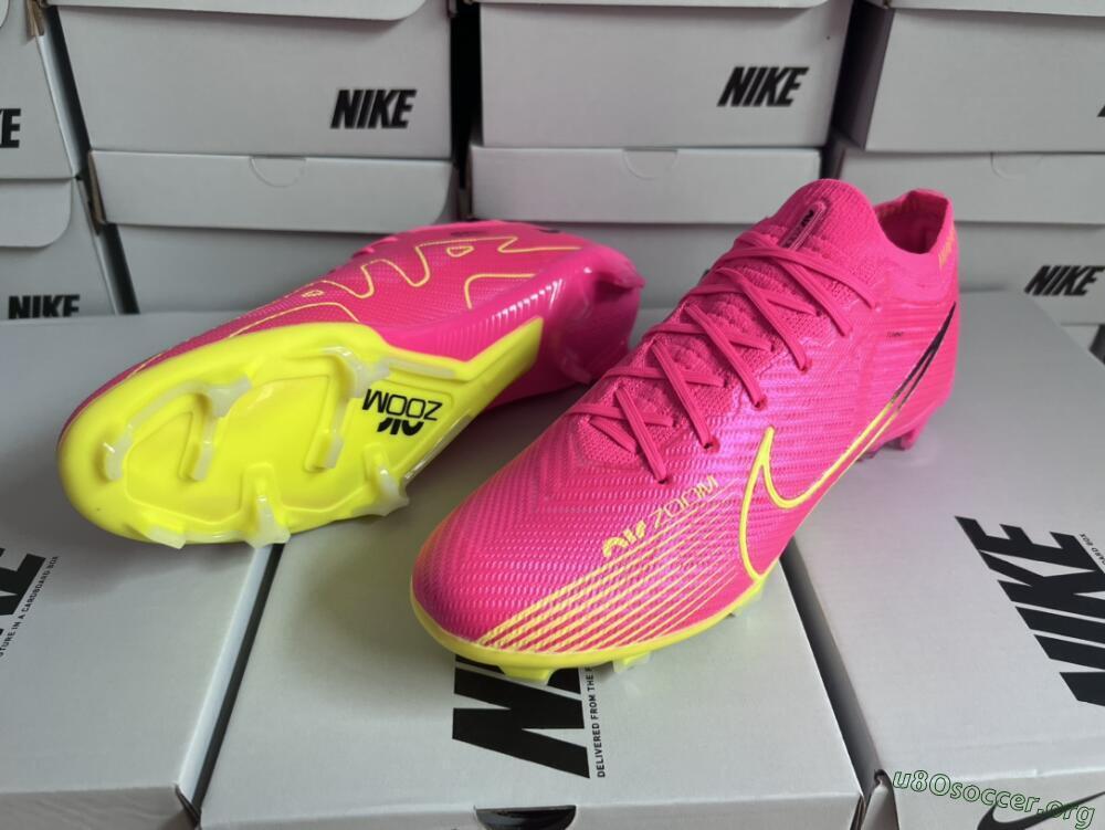 Nike Air Zoom Mercurial Vapor 15 Elite FG Football Boots - Pink/Green
