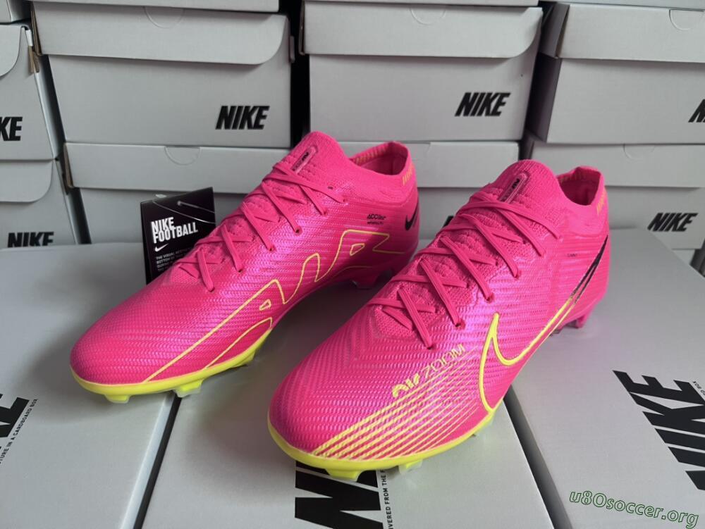 Nike Air Zoom Mercurial Vapor 15 Elite FG Football Boots - Pink/Green