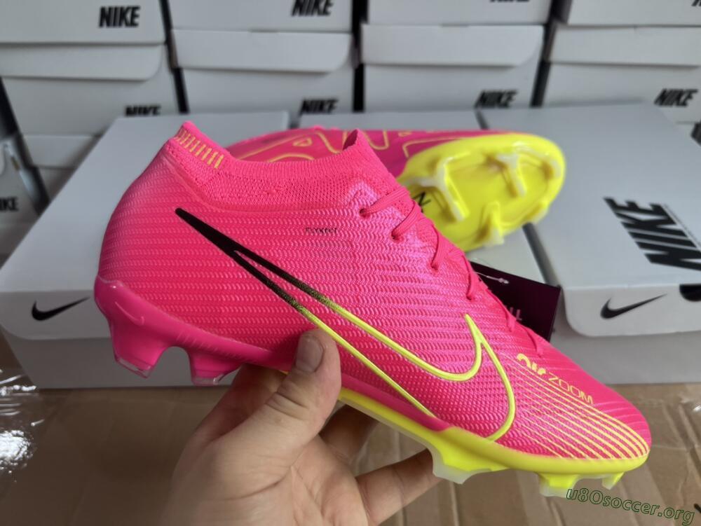 Nike Air Zoom Mercurial Vapor 15 Elite FG Football Boots - Pink/Green