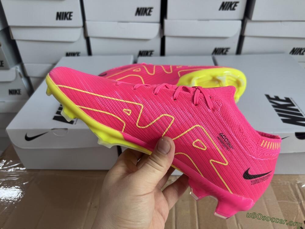 Nike Air Zoom Mercurial Vapor 15 Elite FG Football Boots - Pink/Green