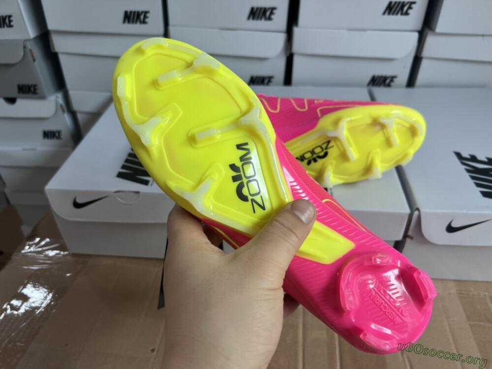 Nike Air Zoom Mercurial Vapor 15 Elite FG Football Boots - Pink/Green