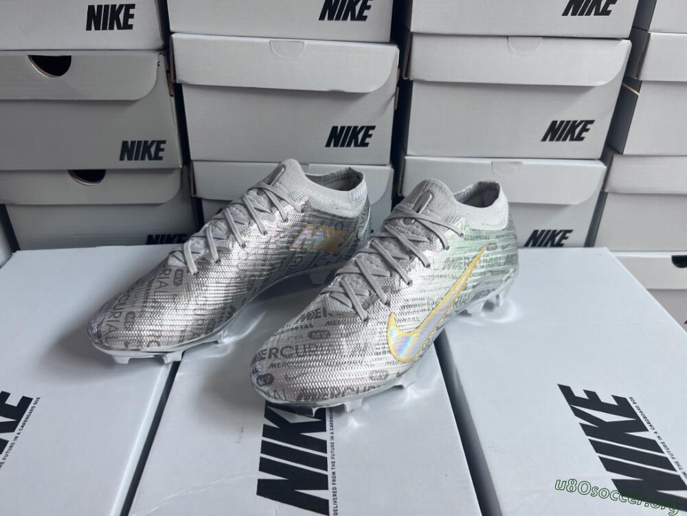 Nike Air Zoom Mercurial Vapor 15 Elite FG Football Boots - Silver/Gold