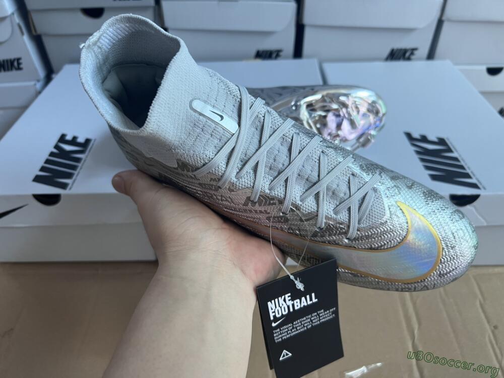 Nike Air Zoom Mercurial Superfly 9 Elite FG Football Boots - Silver/Gold