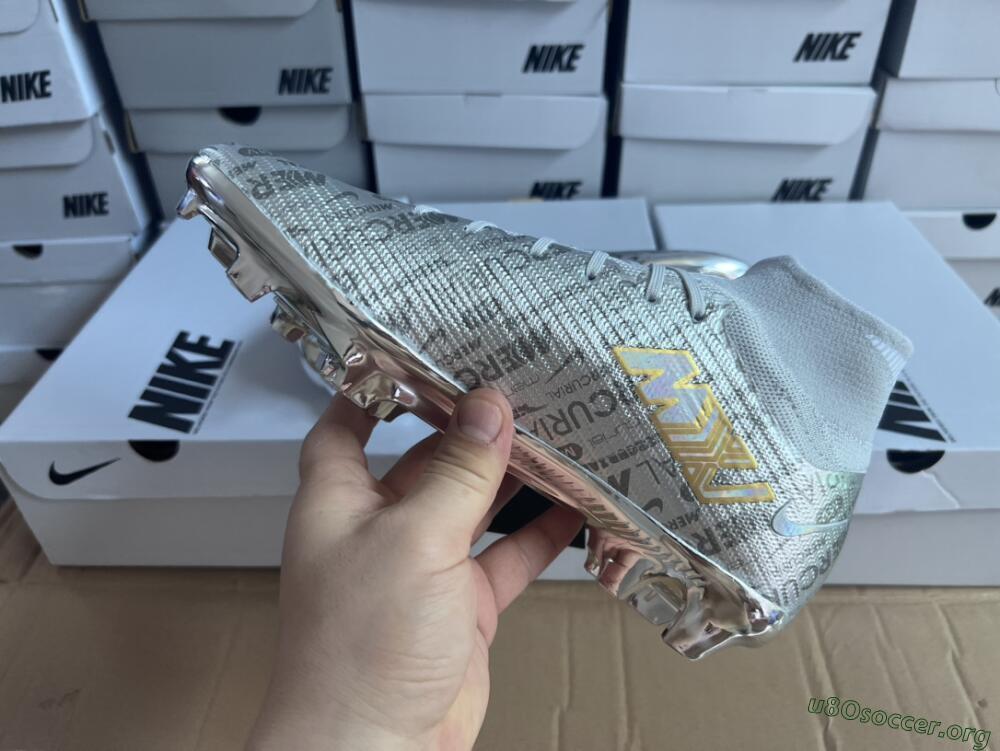 Nike Air Zoom Mercurial Superfly 9 Elite FG Football Boots - Silver/Gold