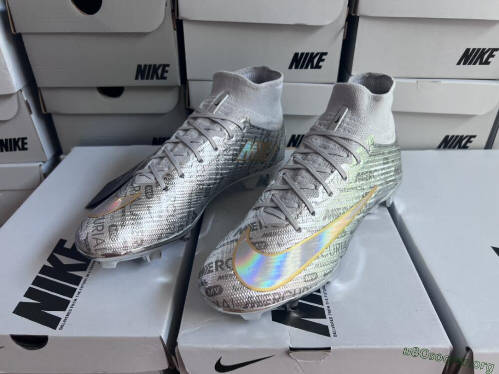 Nike Air Zoom Mercurial Superfly 9 Elite FG Football Boots - Silver/Gold
