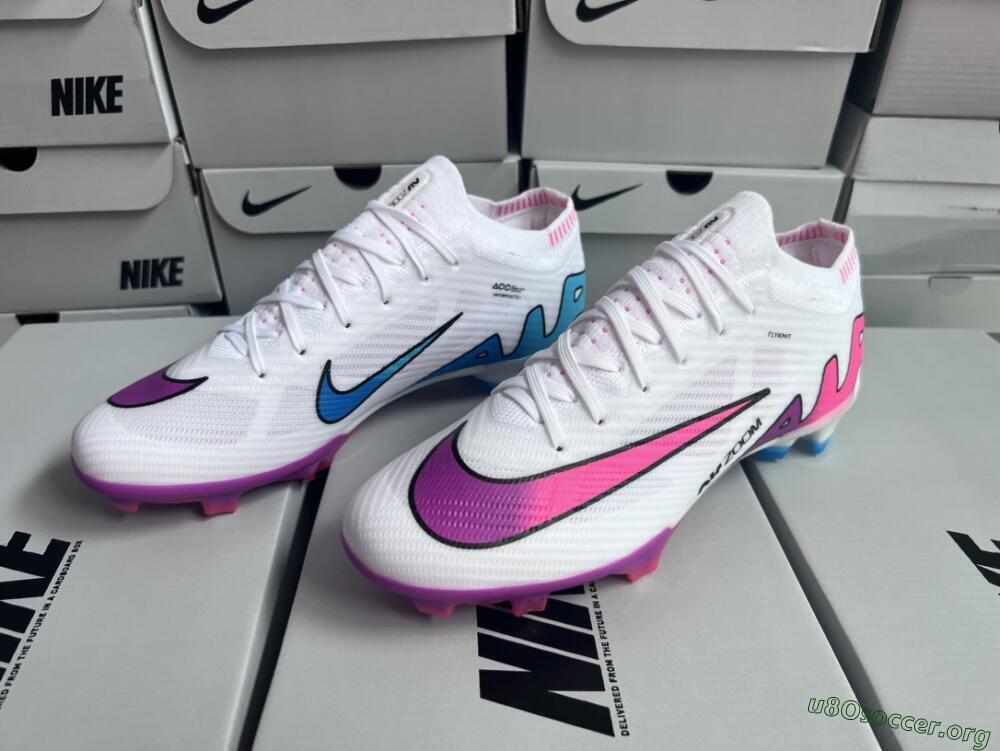 Nike Air Zoom Mercurial Vapor 15 Elite FG Football Boots - White/Pink/Purple