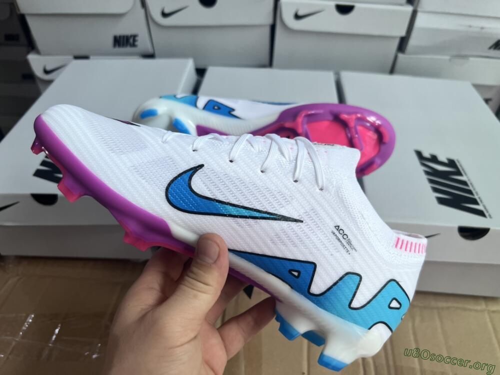 Nike Air Zoom Mercurial Vapor 15 Elite FG Football Boots - White/Pink/Purple
