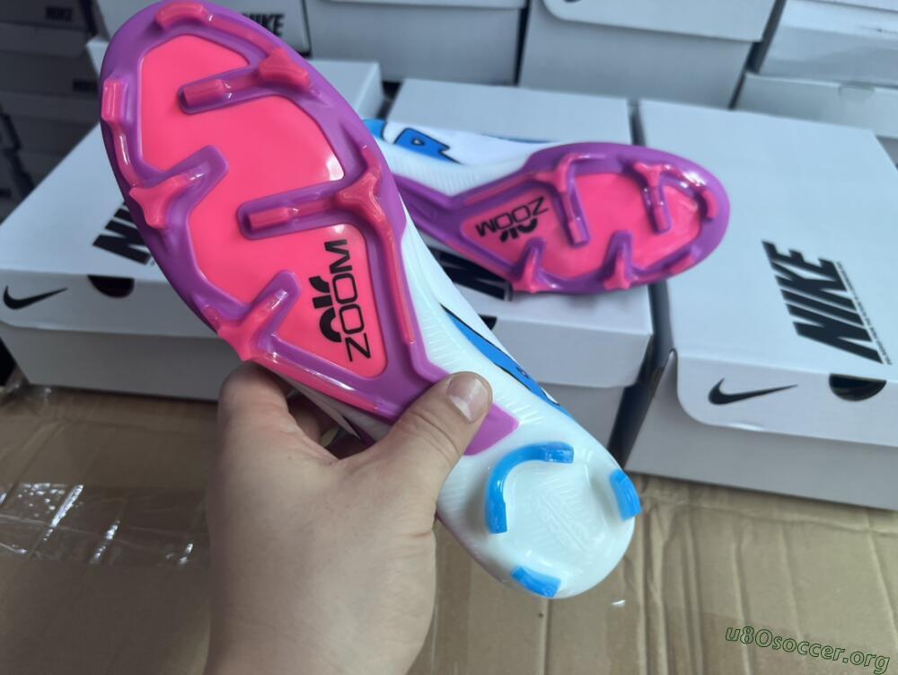 Nike Air Zoom Mercurial Vapor 15 Elite FG Football Boots - White/Pink/Purple