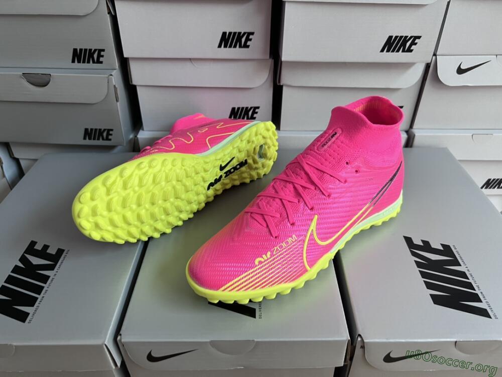 Nike Air Zoom Mercurial Superfly 9 Elite TF Football Shoes - Pink/Green/Black
