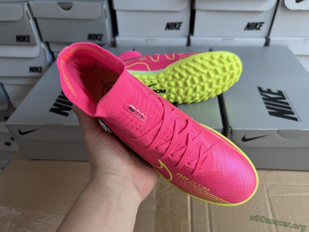 Nike Air Zoom Mercurial Superfly 9 Elite TF Football Shoes - Pink/Green/Black