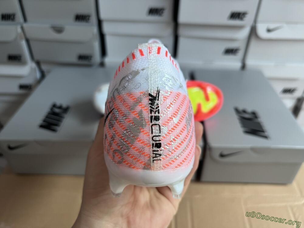 Nike Air Zoom Mercurial Vapor 15 Elite FG Football Boots - White/Orange/Sliver