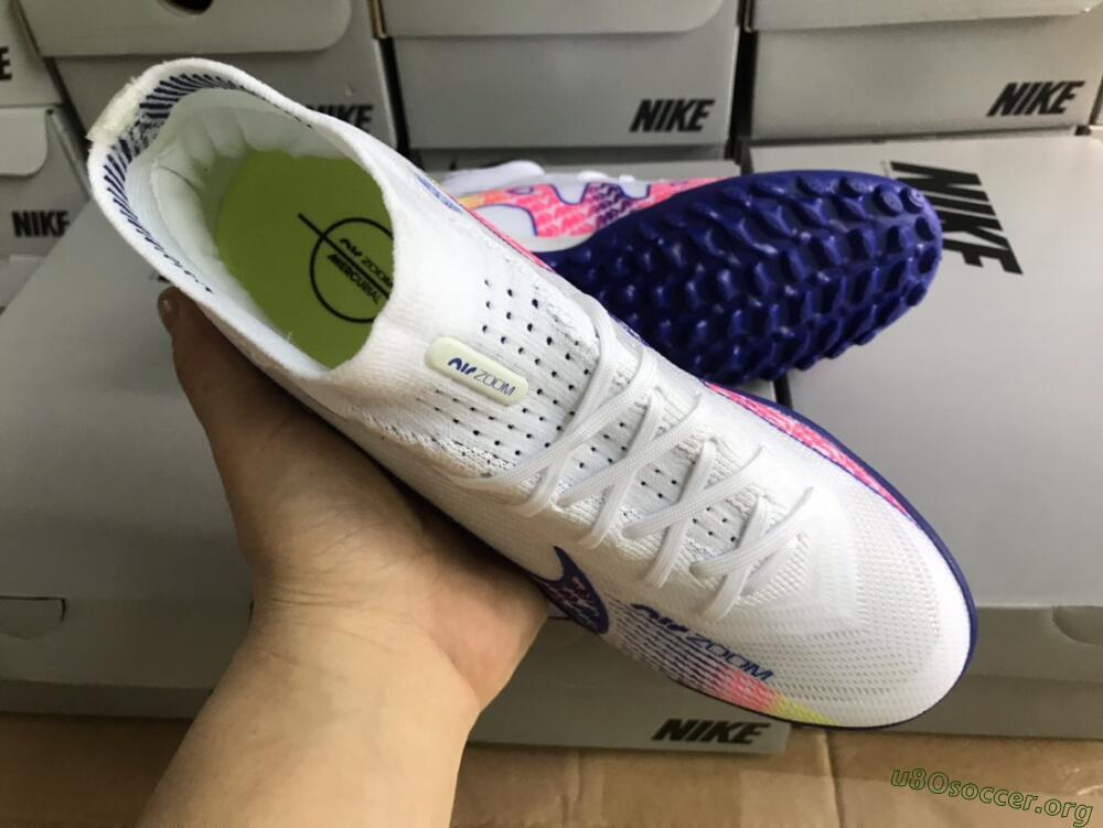 Nike Air Zoom Mercurial Superfly 9 Elite TF Football Shoes - White/Blue/Pink