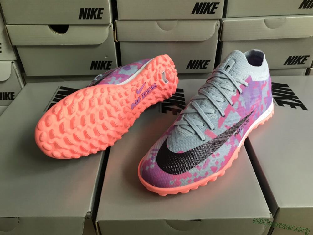 Nike Air Zoom Mercurial Vapor 15 Elite TF Football Shoes - Blue/Purple/Red