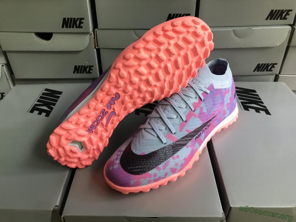 Nike Air Zoom Mercurial Vapor 15 Elite TF Football Shoes - Blue/Purple/Red