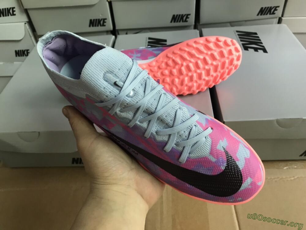 Nike Air Zoom Mercurial Vapor 15 Elite TF Football Shoes - Blue/Purple/Red