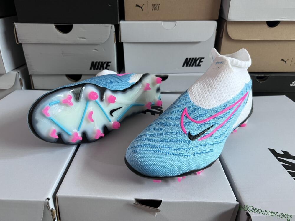 Nike Phantom GX Elite DF FG Football Boots - Blue/White/Pink