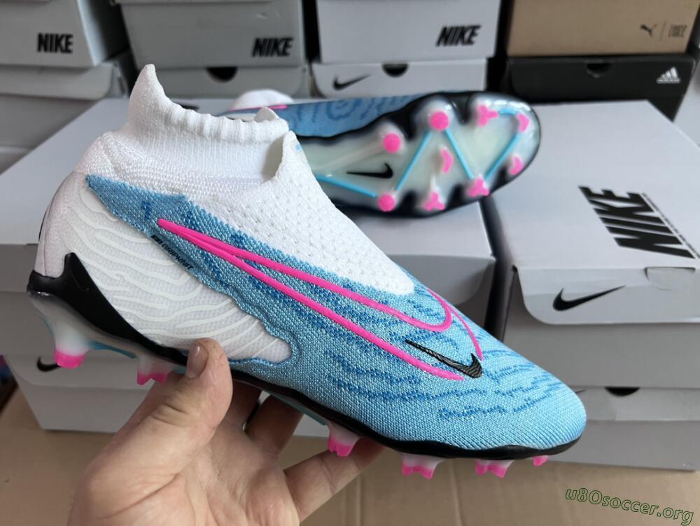 Nike Phantom GX Elite DF FG Football Boots - Blue/White/Pink